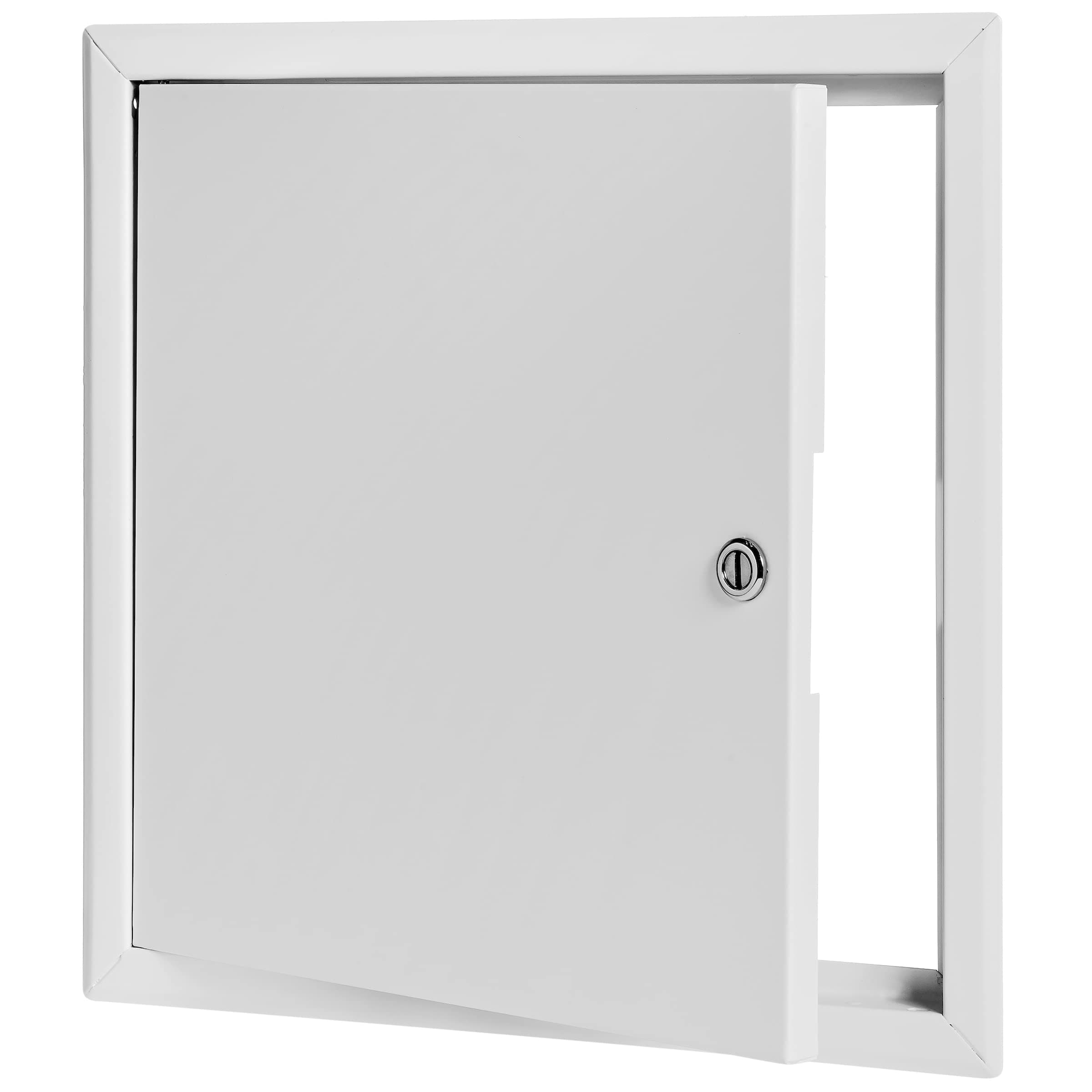 Premier 14x14 Universal Steel Flush Access Panel Door with Screwdriver Latch, White Prime Coat Finish, Wall or Ceiling Mounted Access Door for Drywall, Plumbing, Electrical, FL-3000