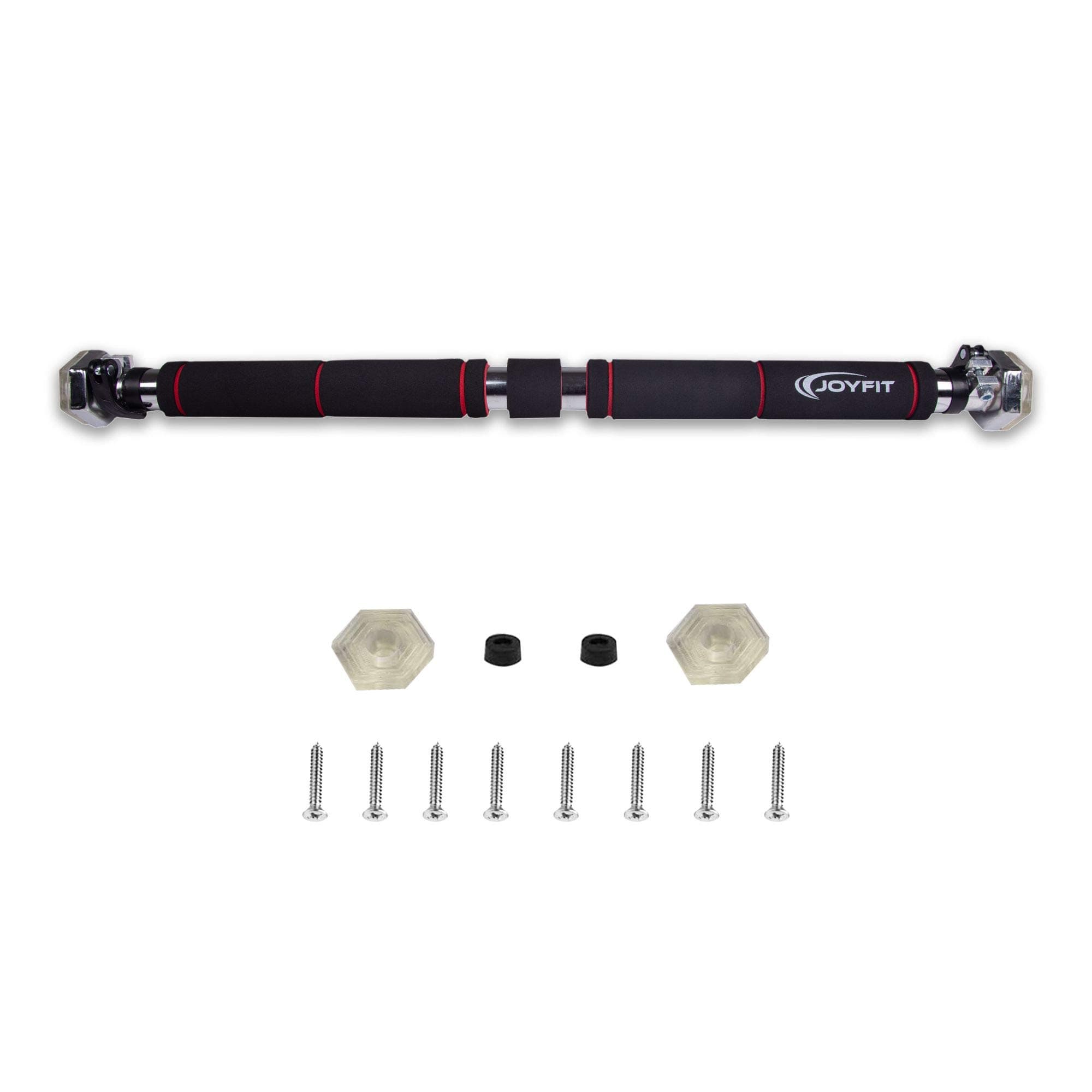 JoyFitHome Exercise Workout Bar| Anti-Lock System with Perfect Door Frame Fit Chin up Bar with carbon-steel Hexagonal Safety System 2 Safety (Black)