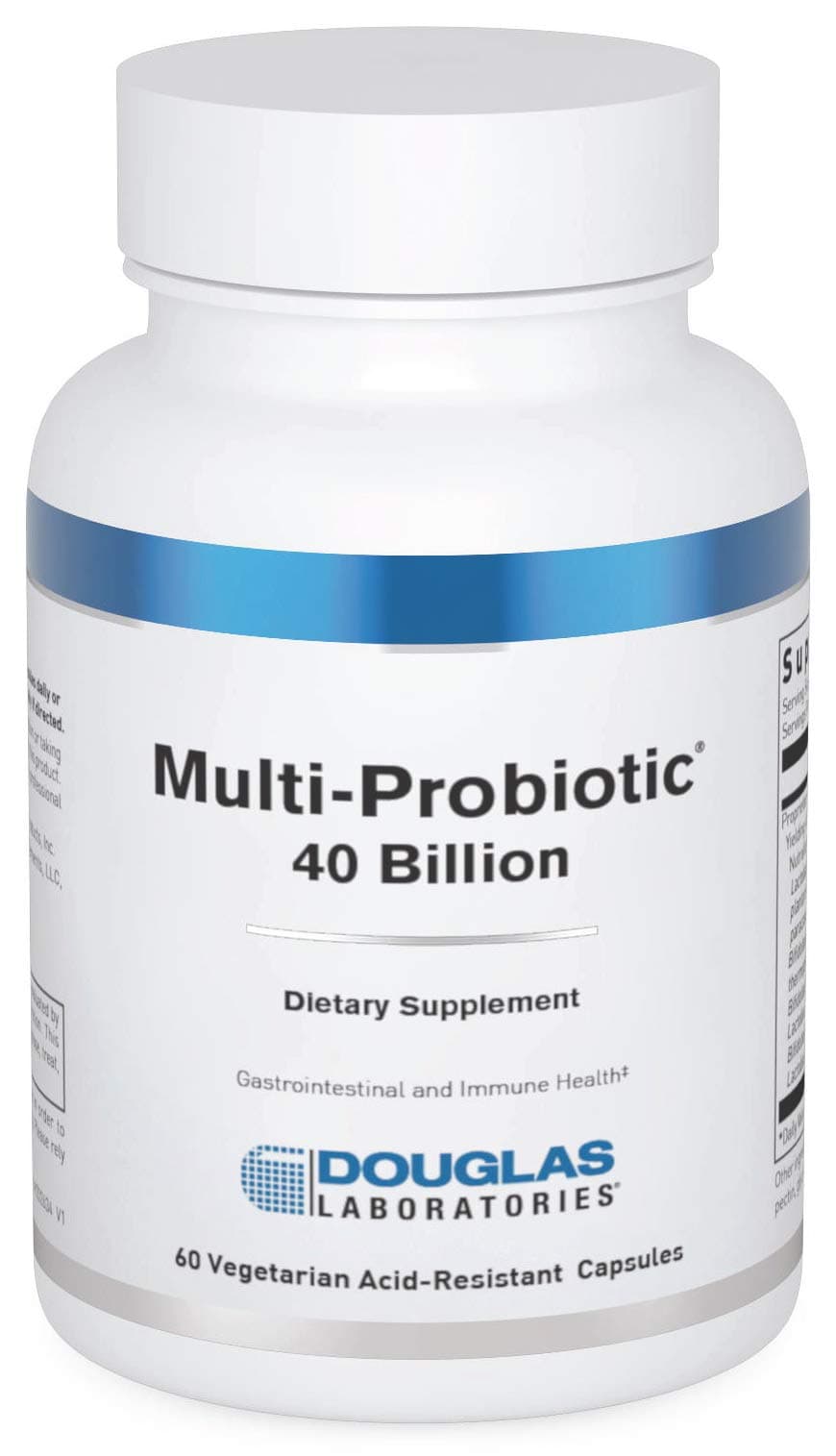 Douglas Laboratories Multi-Probiotic 40 Billion | Provides Probiotics and Prebiotics to Support Gut Microflora and Immunity* | 60 Vegetarian Acid-Resistant Capsules