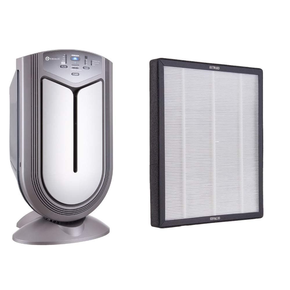 PureMatePM380 / PM380A Replacement True HEPA & Carbon Filter Set (2 in 1) for NaturoPure Multiple Technologies Intelligent Air Purifier