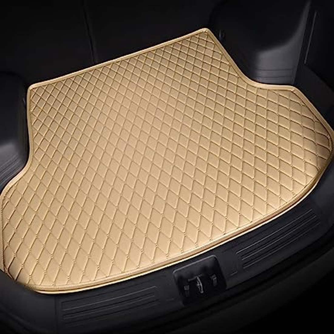 RiJpexCar Trunk Mat,Compatible with Sko-da Superb 2016-2021,Car Single Piece Trunk Mat,A-Beige