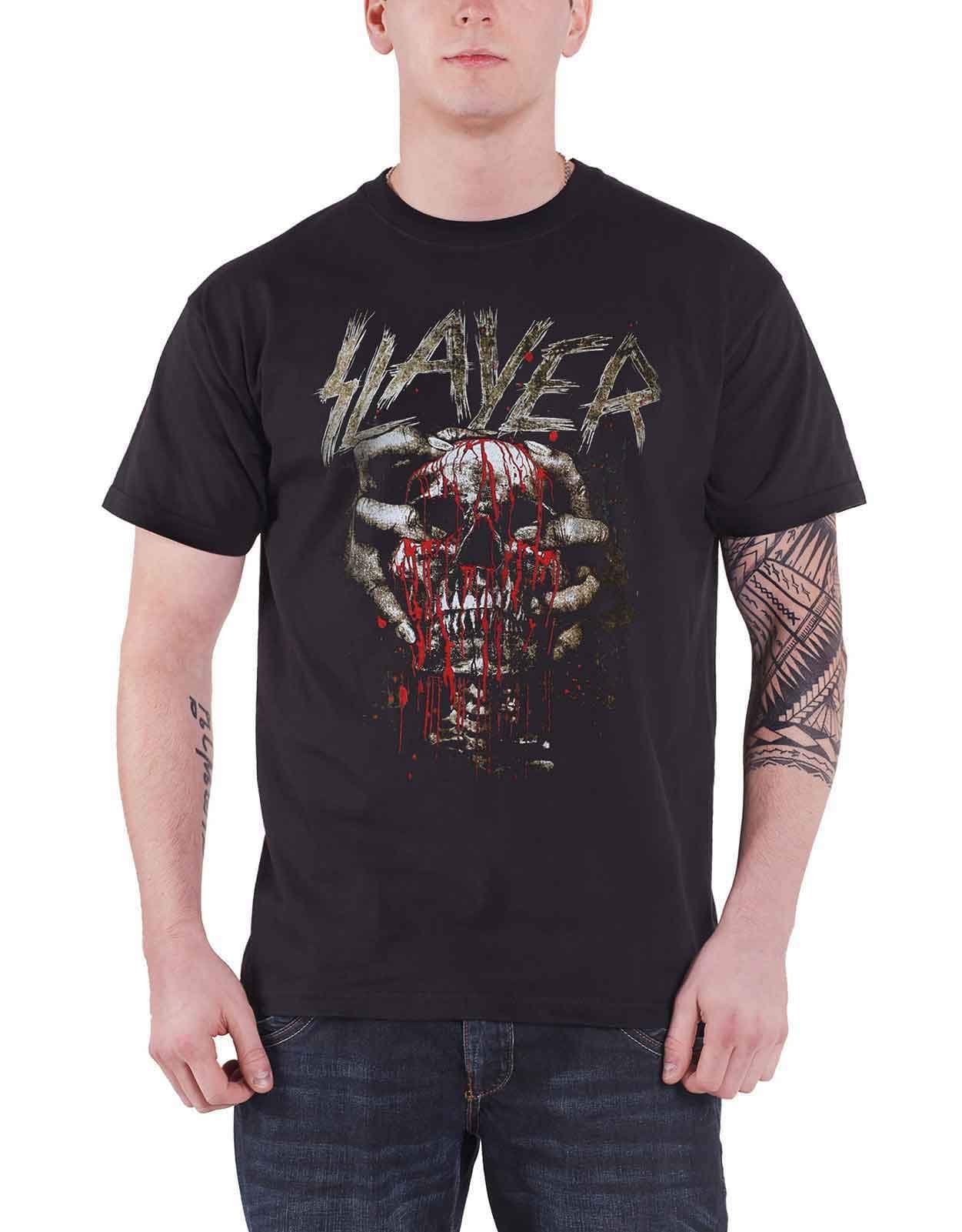Slayer Men Skull Clench Short Sleeve T-Shirt