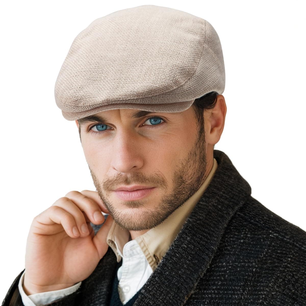 Classic Solid Flat Cap Newsboy Hats for Men Cabbie Driving Scally Adjustable