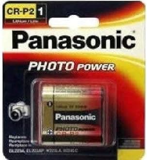 Panasonic 4 x Panasonic CR-P2 (223A) 6 Volt Lithium Batteries (On a Card)