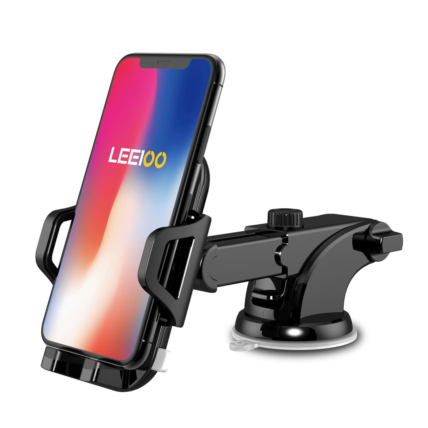 LEEIOO Car Mount Dashboard&Windshield Car Phone Holder Cell Phone Car Cradle for iPhone X 8/8s 7 7 Plus 6s Plus 6s 6 SE Samsung Galaxy S8 Plus S8 Edge S7 S6 Note 8