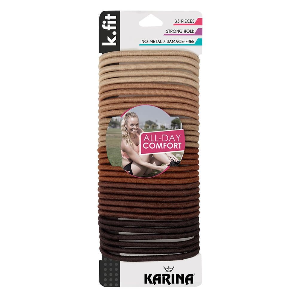 Karina K.Fit Thick Braided Elastics, Brunette, Medium
