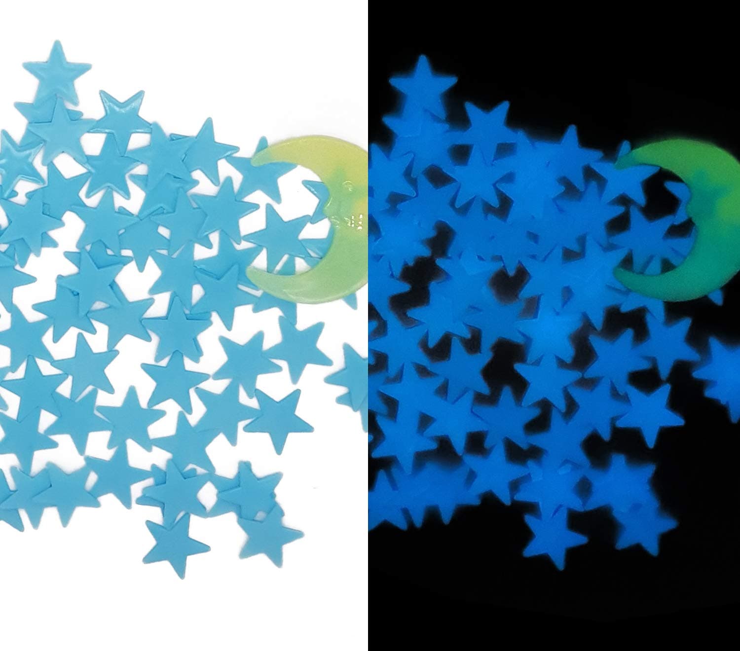 Stickonn Plastic Romance Wall Sticker, 3.5 x3.5 cm, Blue