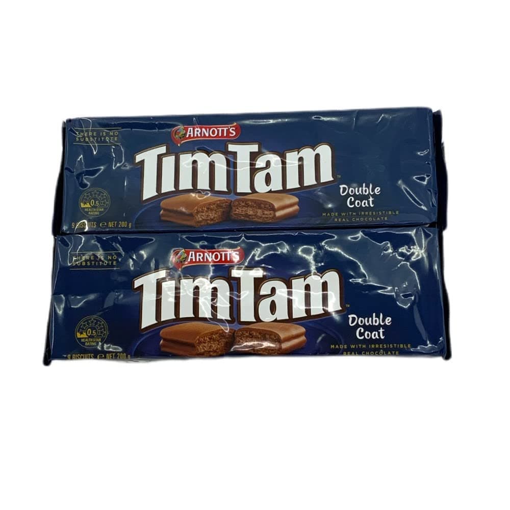 TimTams Arnott's Double Coat Baked Biscuits, 200 g, Pack of 2