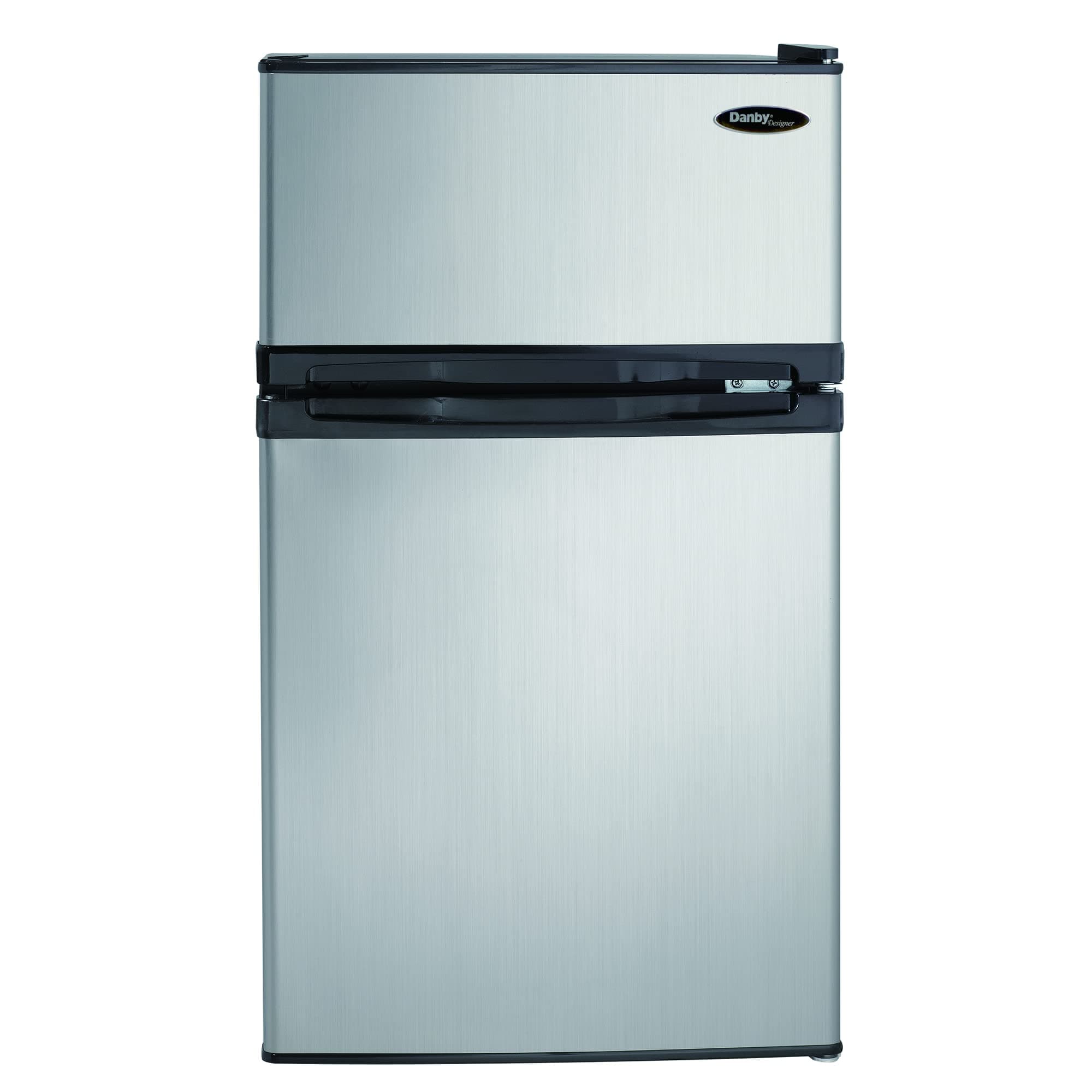 Danby DCR031B1BSLDD 3.1 Cu.Ft. Compact Refrigerator with Freezer, E-Star Rated Mini Fridge for Bedroom, Living Room, Kitchen, or Office, Stainless Look