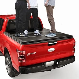 CARMOCAR Hard Tri-Fold Tonneau Cover Replacement for 2015-2024 Ford F-150 Styleside 5.5" Black Truck Bed Cover