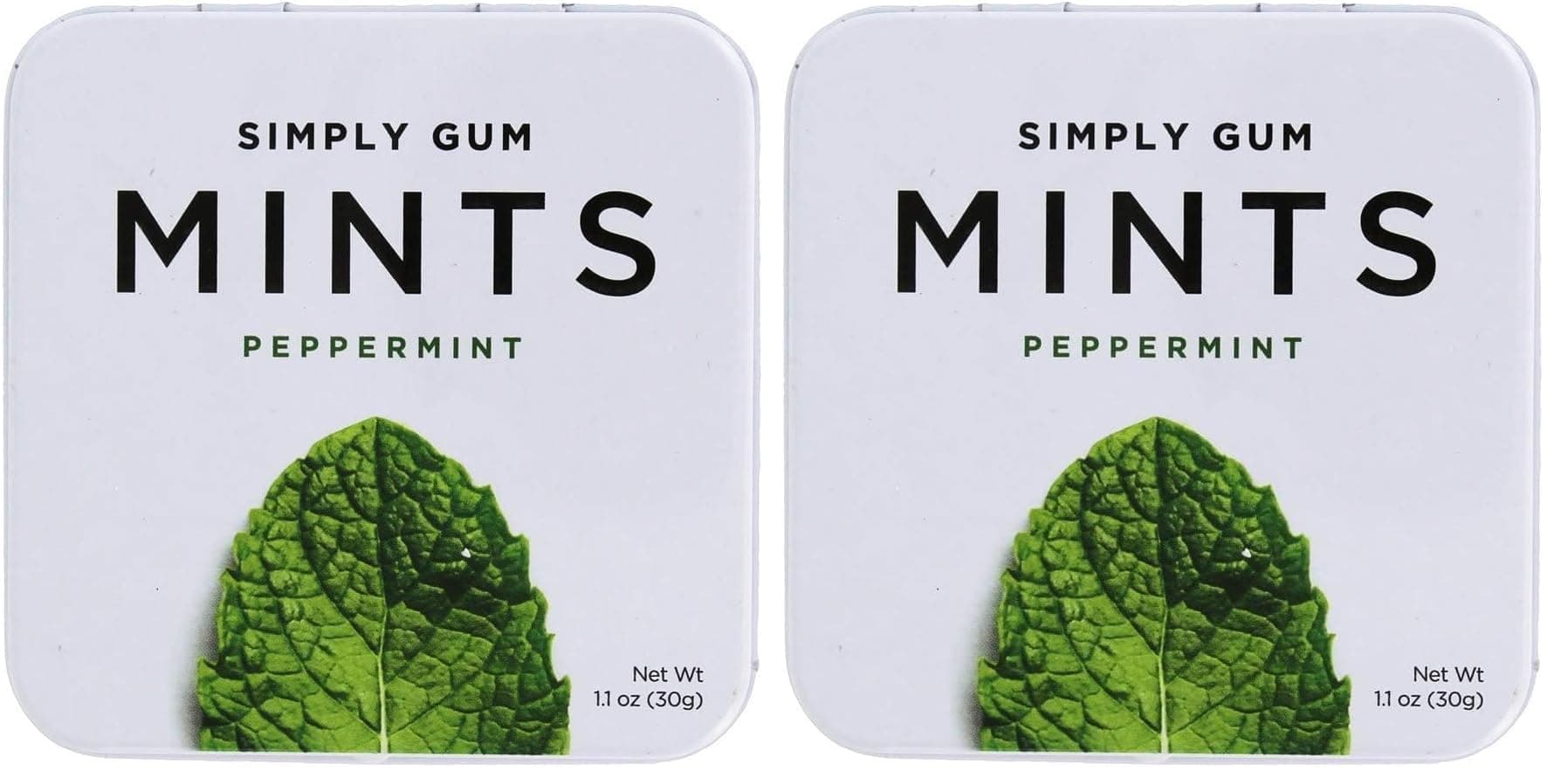 Simply Mints (Peppermint, 45 Count (1 Tin)) (Pack of 2)