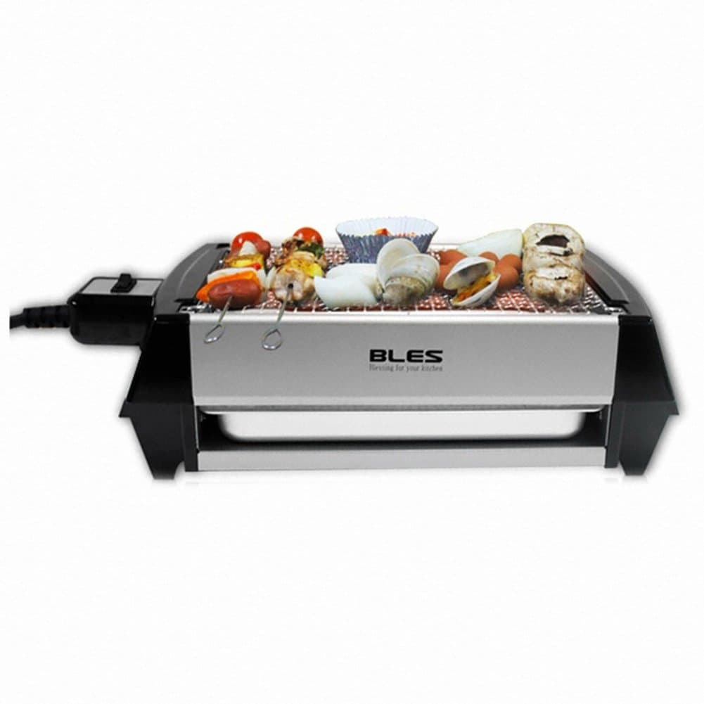 Bles Mini Barbeque Grill Mg155 Smokeless Patented Double-side Grill Pan