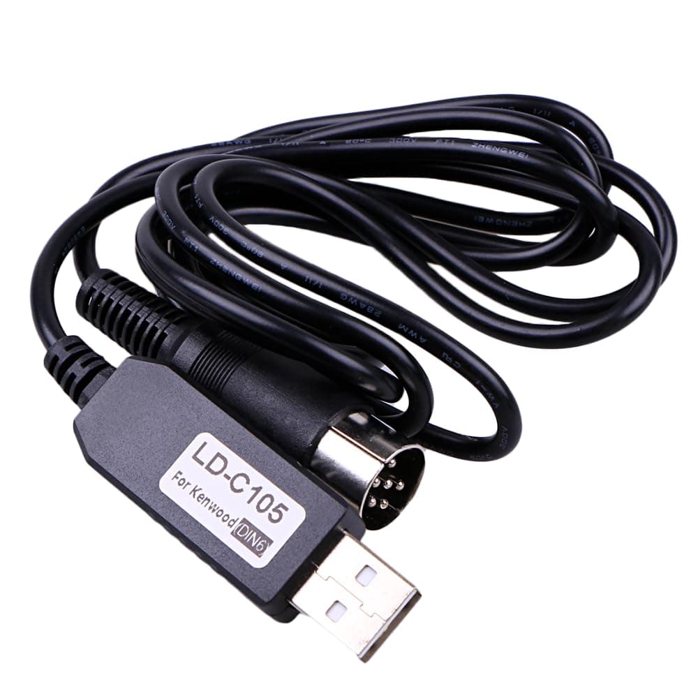 ZIJIA 1.5M USB CAT Programmed Cable for Kenwood TS-440 TS-450 TS-680 TS-690 TS-790
