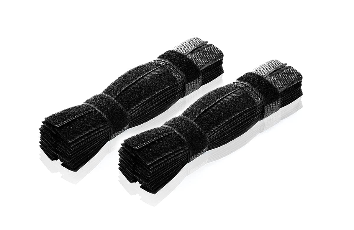 Cable Ties, nocnocc Zip Ties Nylon Plastic Ties Pack of 500 100mm/150mm Heavy Duty Large/200mm Long Black Small Scissors Included (Reusable Cable Ties 100 Pcs)