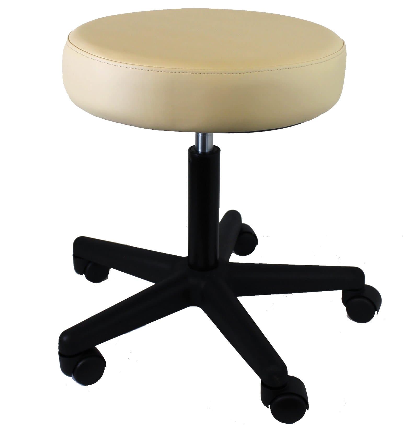 Rolling Adjustable Swivel Stool - Home, Office and Beauty (Moca Beige)
