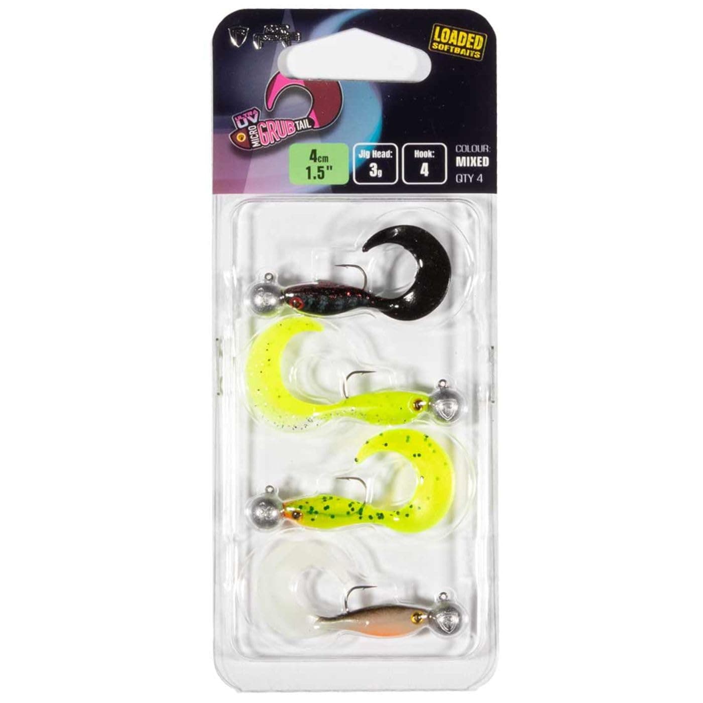 Fox Rage UV Micro Grub 4cm Loaded 3g NMC059