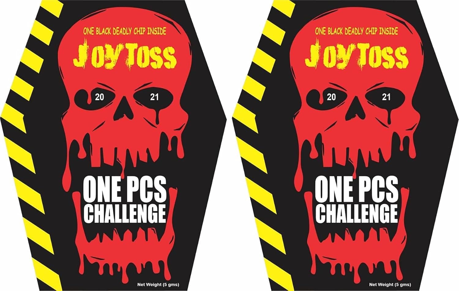 JOYTOSS one-pcs-Challenge | Extreme Spicy Tortilla Chips | Hottest Chips in the World | Ultimate Hot Snack | (Pack of 2 Red Pack)