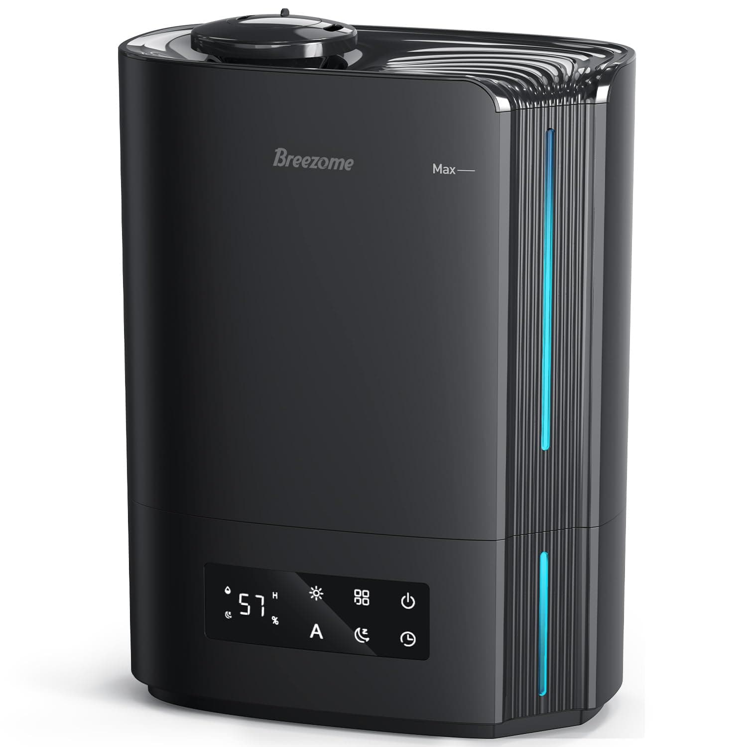 BREEZOME 6L Humidifiers for Bedroom Large Room & Essential Oil Diffuser, Ultrasonic Top Fill Cool Mist Humidifiers for Baby, Plants, Nursery Last up to 60 Hours, Smart Humidistat Control, Quiet, Black