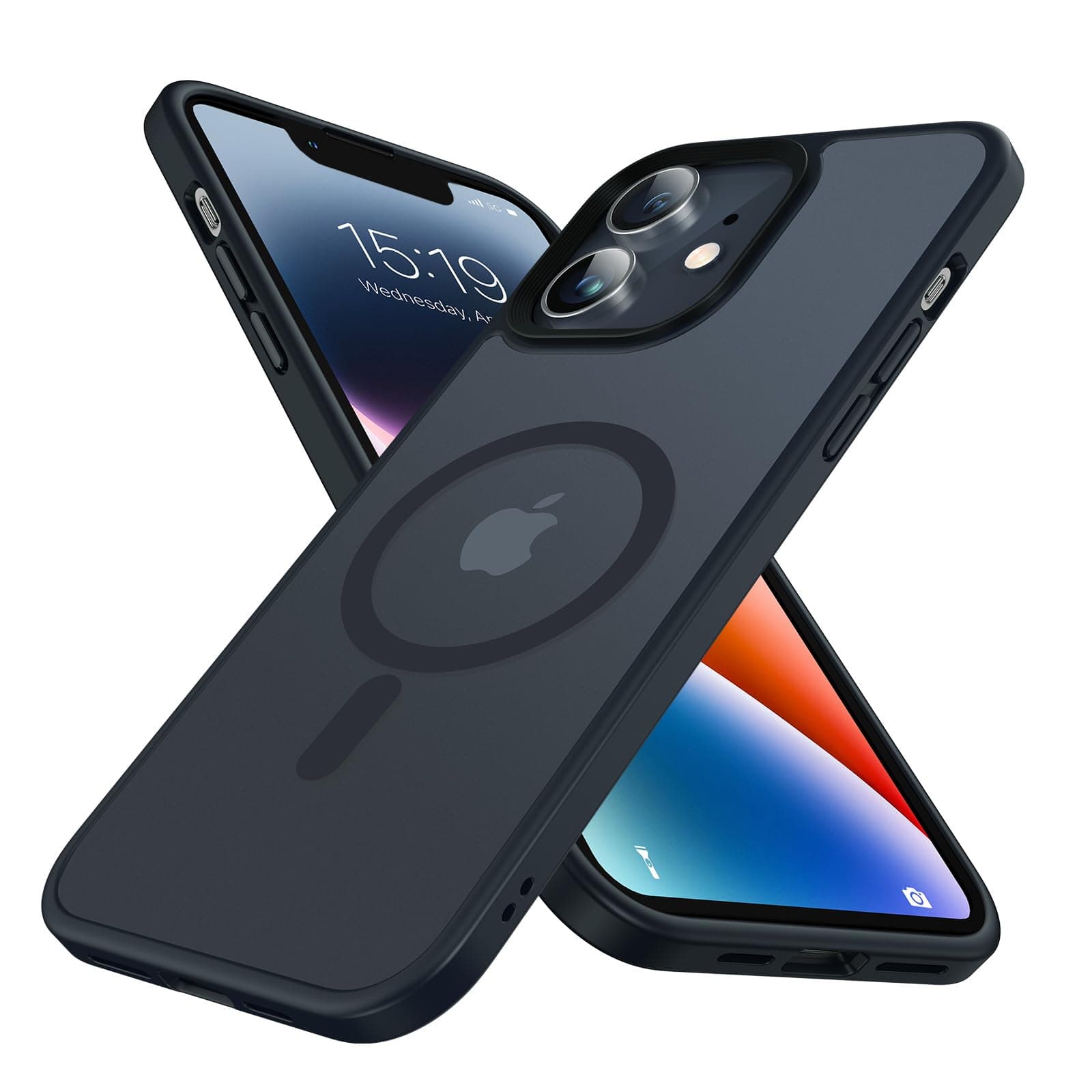 Mgnaooi Magnetic Case for iPhone 11 Case [MIL-Grade Drop Tested & Compatible with MagSafe] Translucent Matte Back, Anti-Fingerprint Anti-Scratch Shockproof Phone 11 Case 6.1 Inch, Black