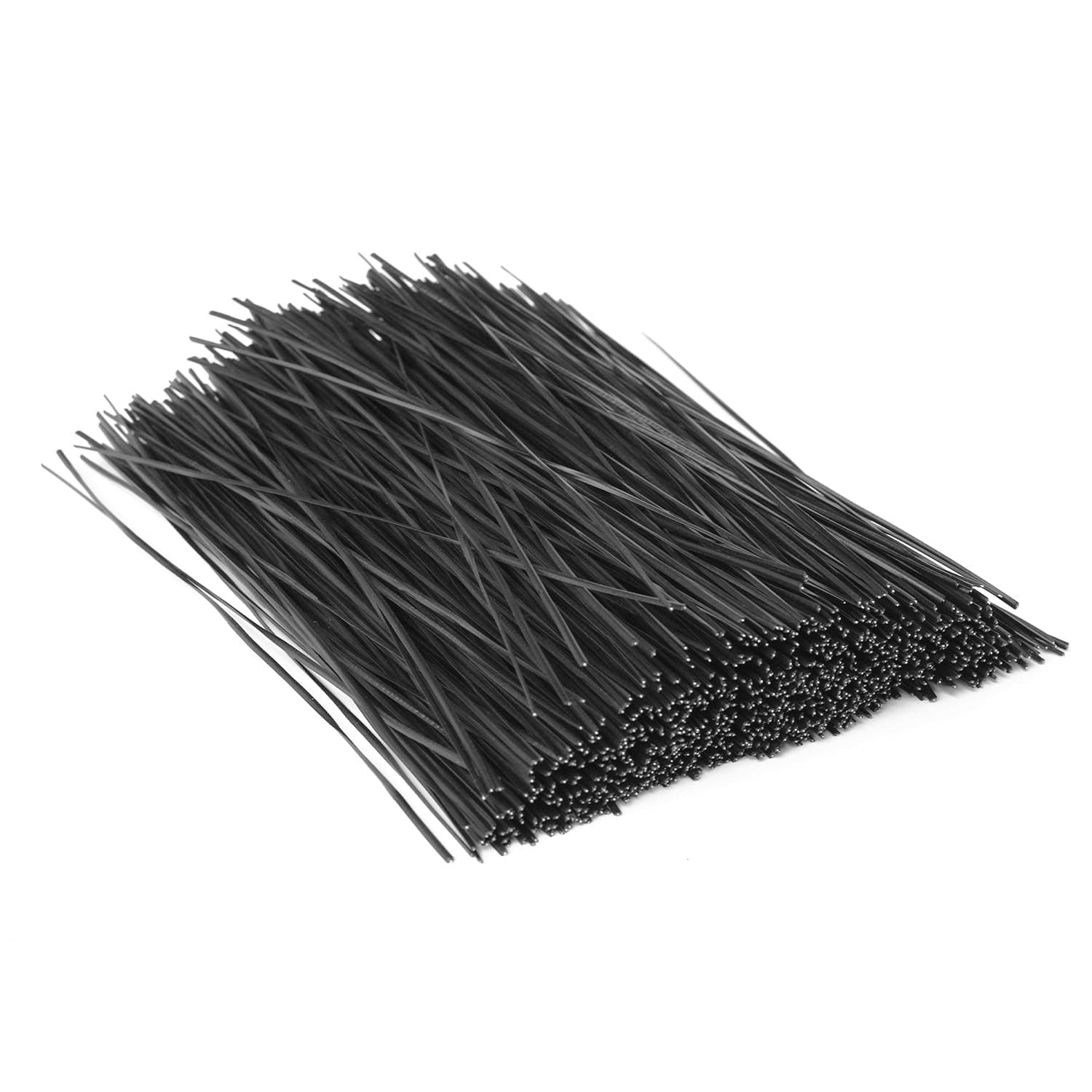 1000 pcs 8 inch Black Cable Twist Ties Plastic Twist Ties with Rugged Metal Innercores Reusable Fastening Cable Cord Wire Ties