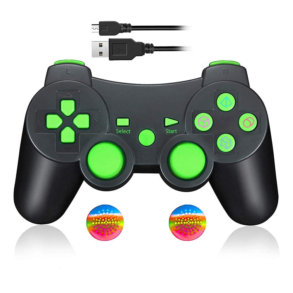 Vniqloo PS3 Wireless Controller, Bluetooth Double Shock Sixaxis Game Remote Customized Gamepad for Sony PS3 PlayStation 3