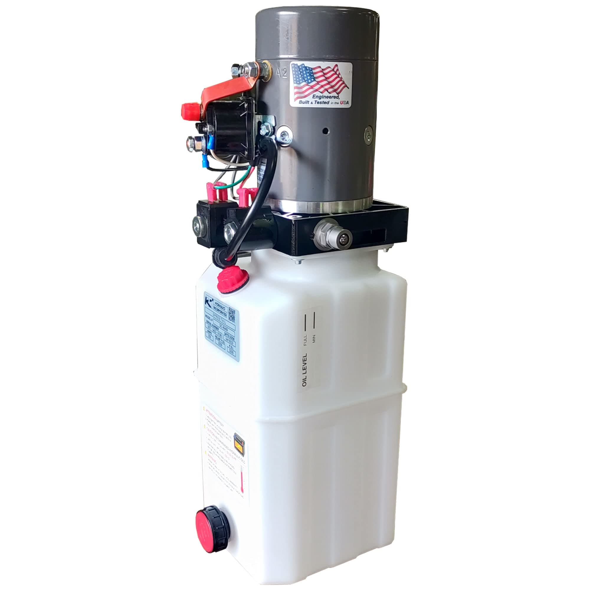 KTI-12VDA6Q Compact 12 VDC Hydraulic Power Unit with Single Double Acting and 6 Quart Capacity for Smooth Operation