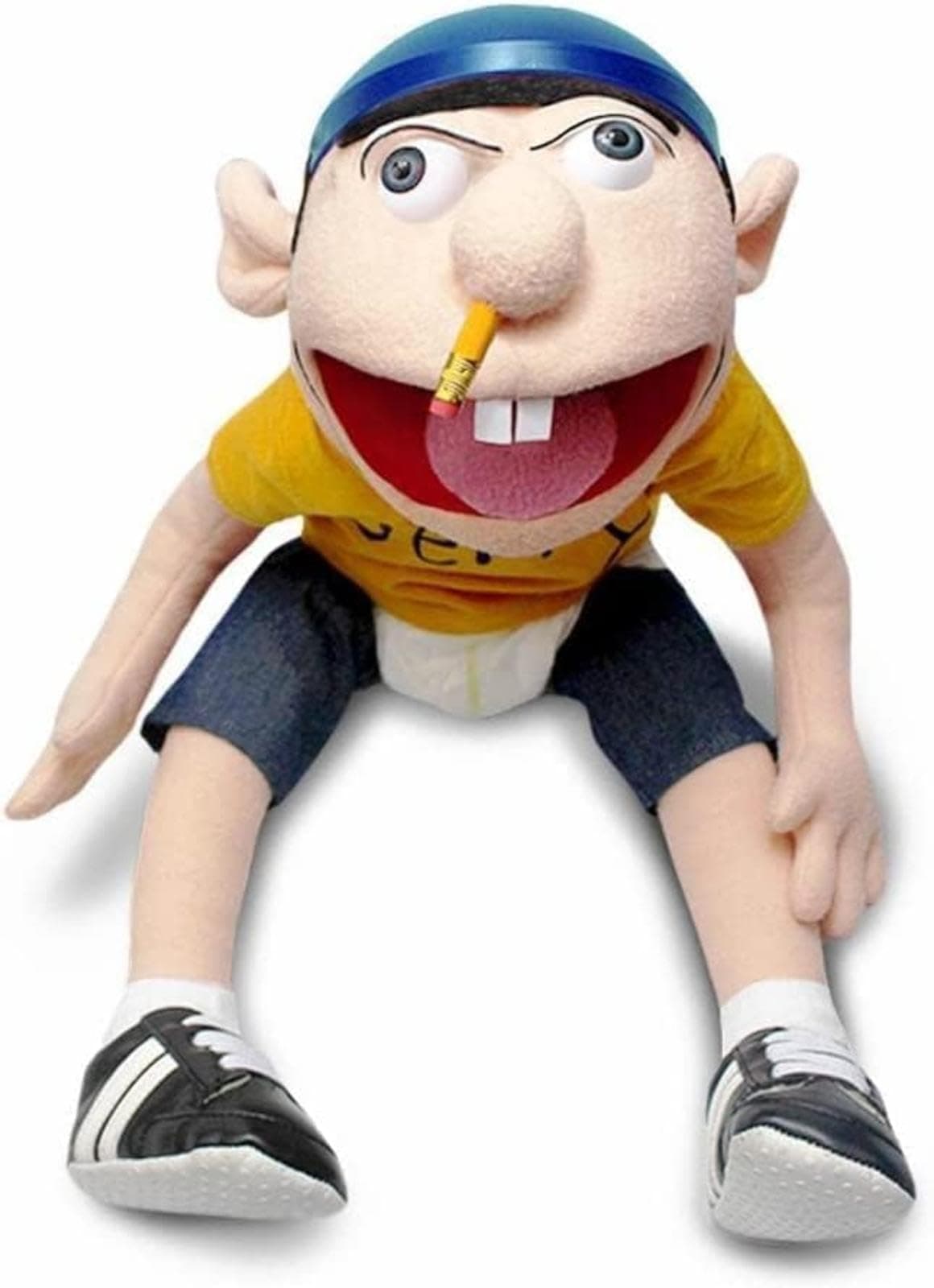 Jeffy Puppet Hand Puppet with Working Mouth, Soft Plush Toy for Boys and Girls, Funny Puppets Toy, Kid's Gift for Birthday, Christmas, Halloween Party