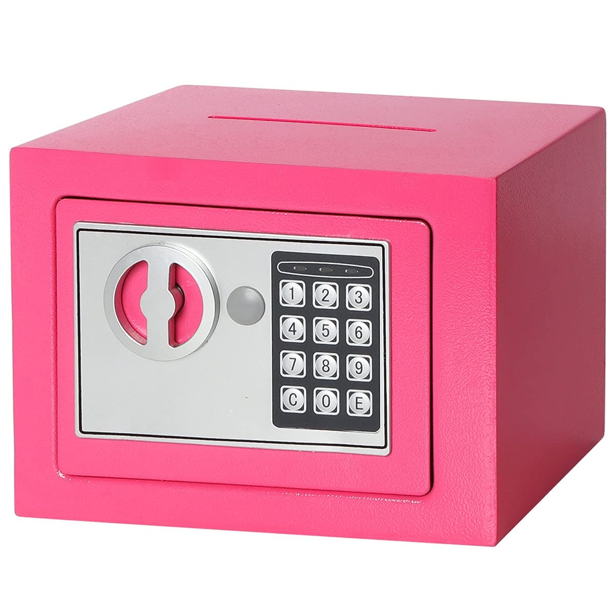 ParrencySecurity Digital Safe for Home Office,0.17 Cubic Home Keypad Safe,Protect Money,Jewelry,Passports Pink