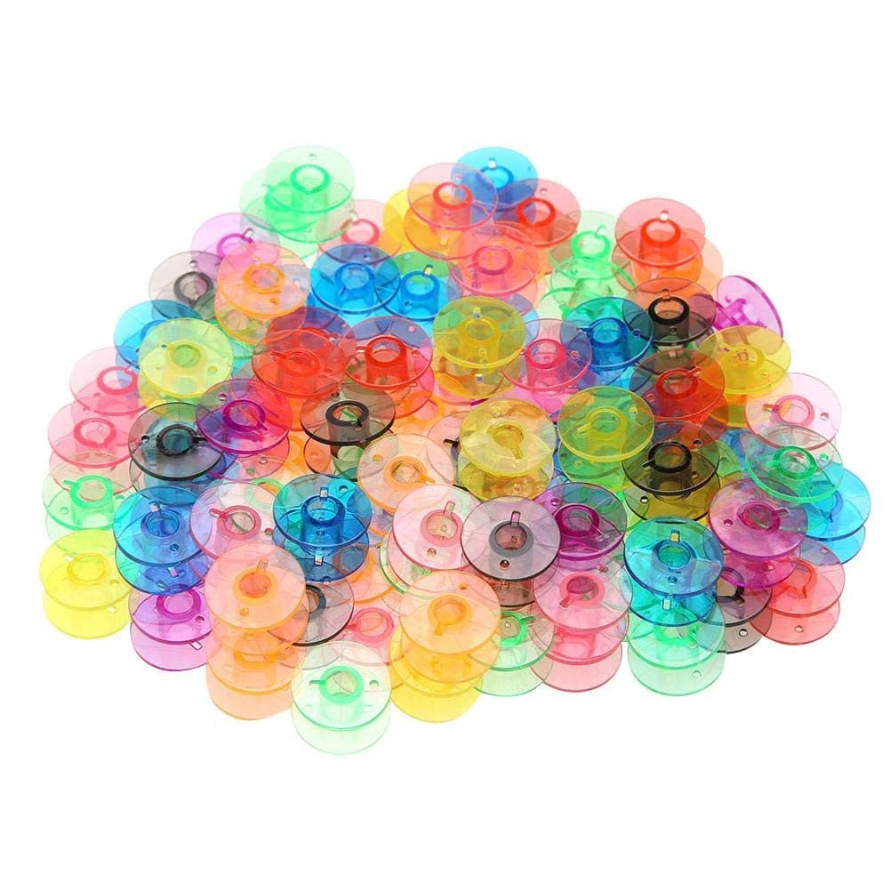 Bansuri Aristocratic Plastic Sewing Machine Bobbins Multi Color (50 Pcs)