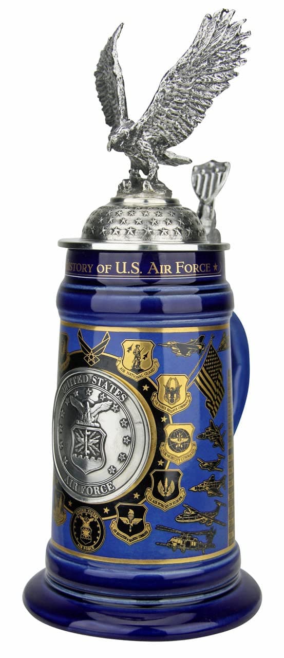 0.75 Liter US Air Force History Ceramic Beer Stein
