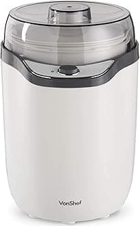 VonShef Yoghurt Maker Machine – Yogurt Maker with Strainer & Recipes Included, 1.8L, Ideal for Greek & Natural Yoghurt with No Sugars or Preservatives, Easy Cleaning & Simple Operation - White