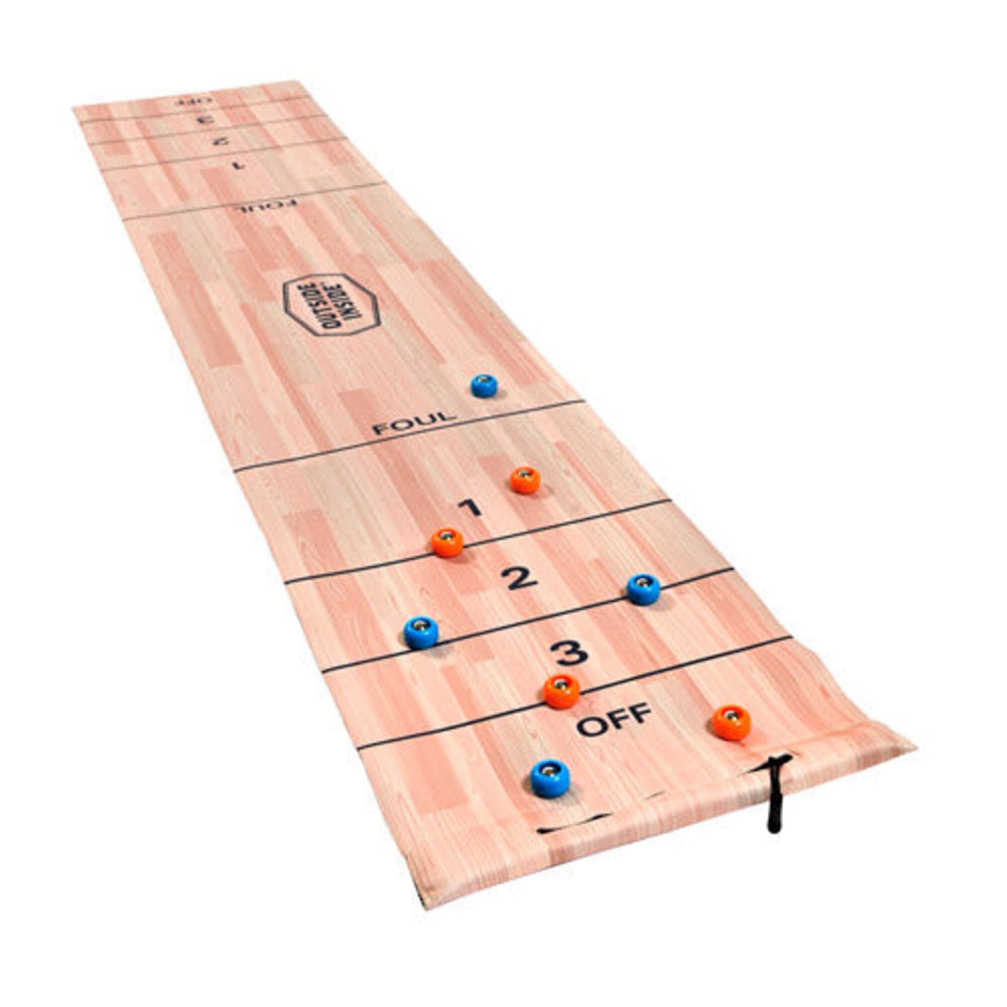 GSI Outdoors, Roll-up Shuffleboard, Table Game Set for Home, Camping, Travel, Backyard, Picnics, Tailgating, Black