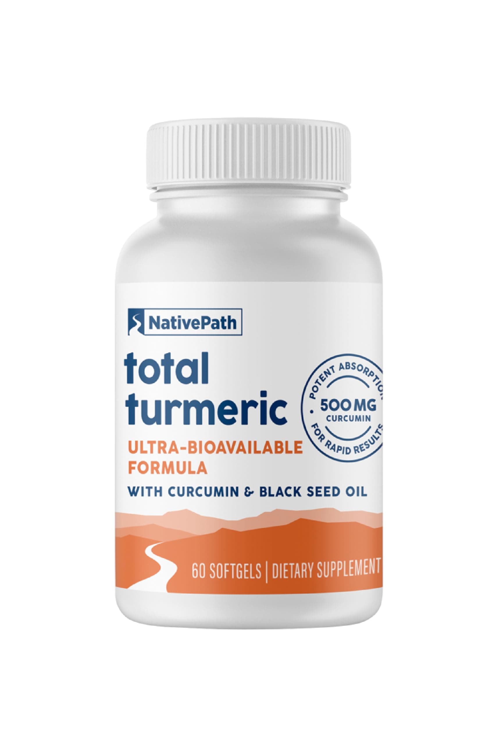 NativePath Turmeric Curcumin with Black Seed Oil - Advanced Antioxidant & Joint Support Supplement - Premium Turmeric Softgels with Enhanced High Absorption, Non-GMO & Gluten-Free, 60 Softgels