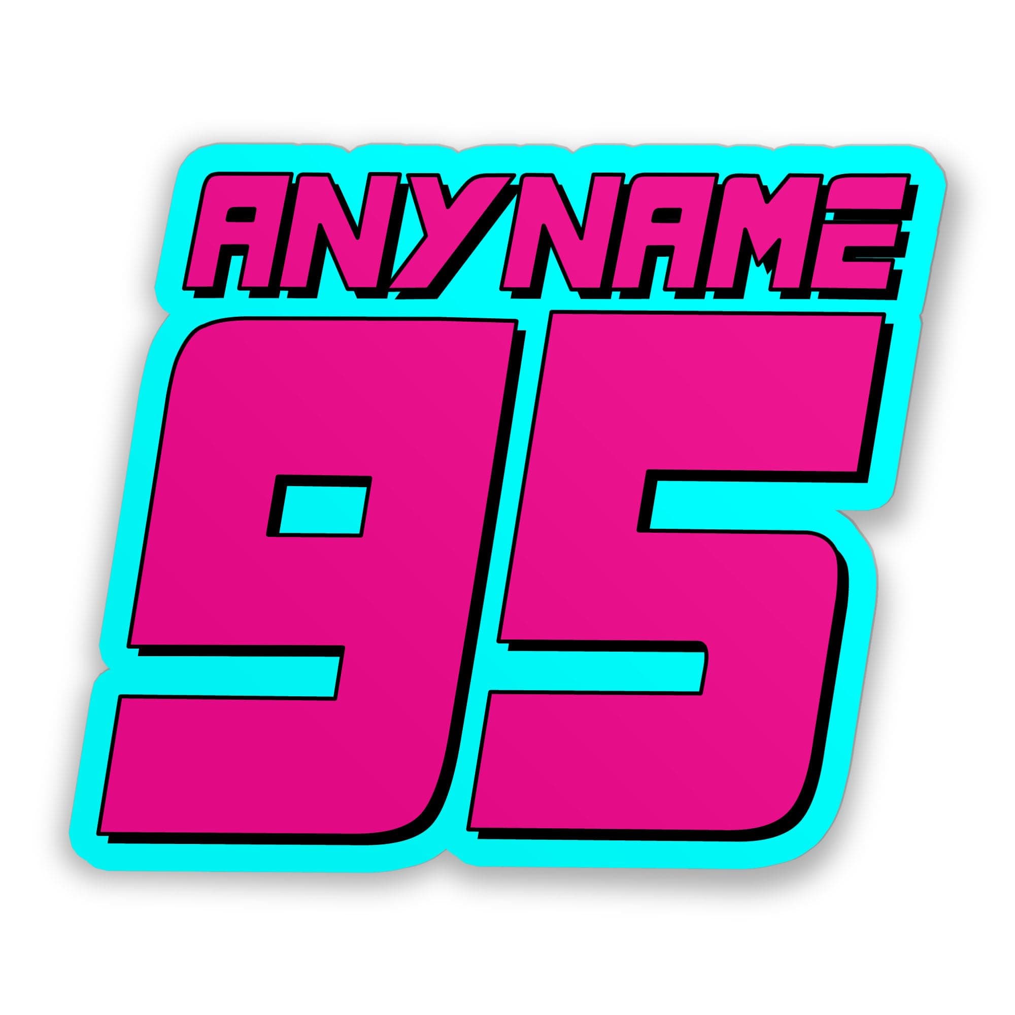 Custom Number Plate Racing Sticker Personalized Racing Name Number Text Decals Multicolored Waterproof Die-Cut Vinyl Sticker for Bike Cars Fully Custom Racing Graphics Decor Decal Stuff Gifts