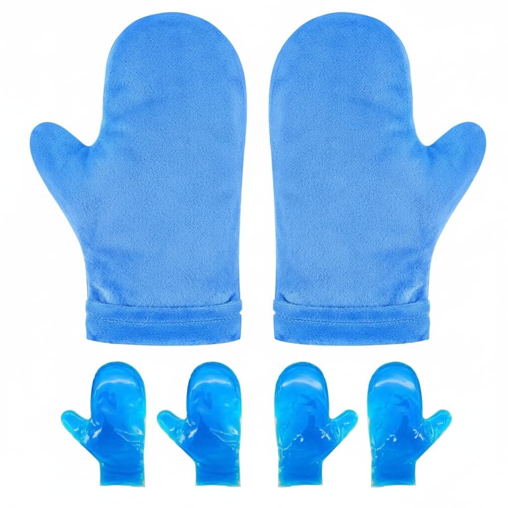 Hot and Cold Hand Therapy Gloves, Hand Ice Pack, Ice and Heat Therapy Pain Relieving Mittens | Microwavable and Freezable, Arthritis, Finger and Hand Injuries, and Carpal Tunnel Small, Medium