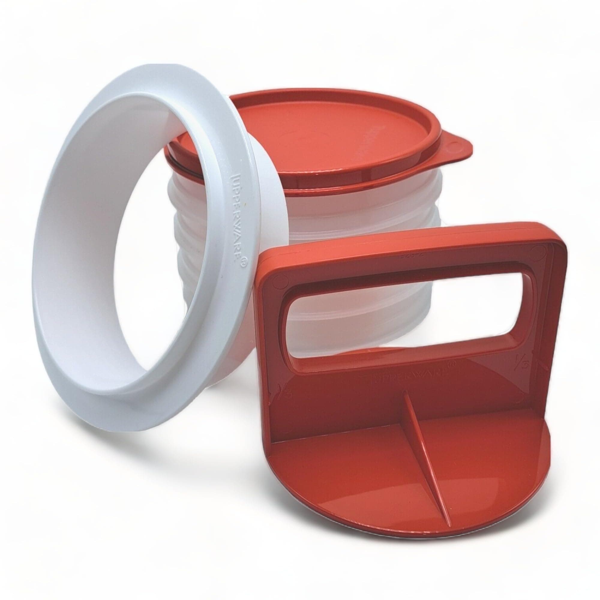 Hamburger Press and Freezer Set in Chili Red