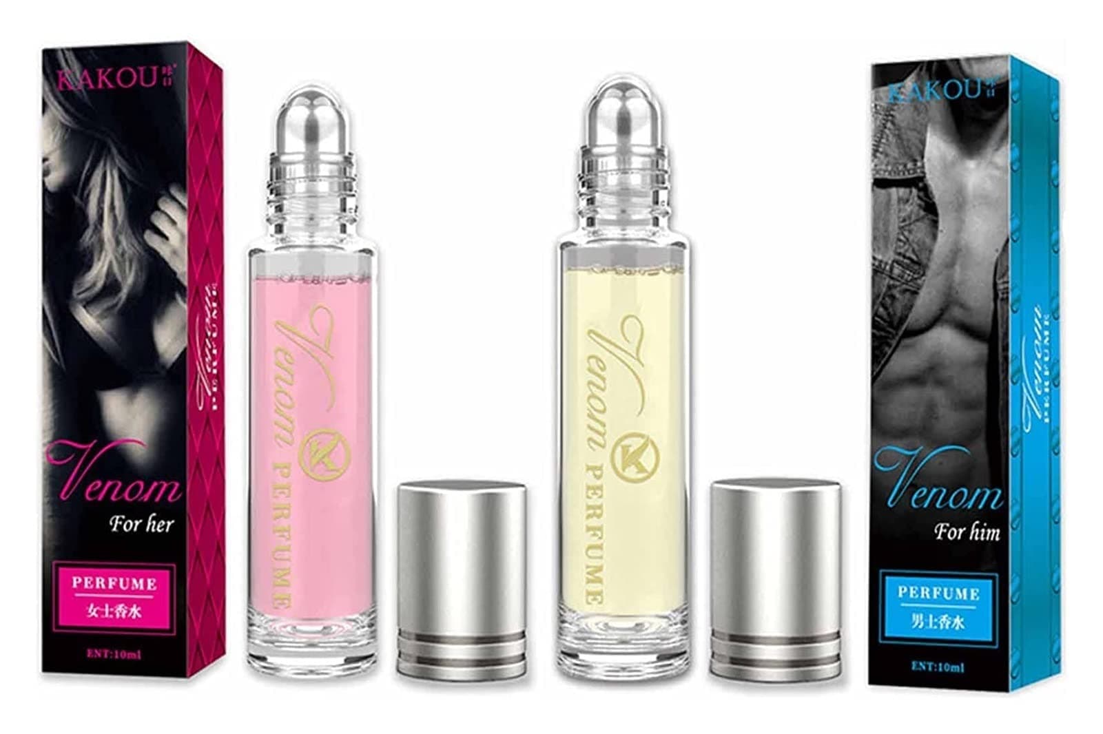 2Pcs Venom Pheromone Perfume,Long Lasting Pheromone Perfume， Natural Roll-On Pheromone Infused Essential Oil Perfume Cologne, Pheromone Perfume Spray,for Men and Women