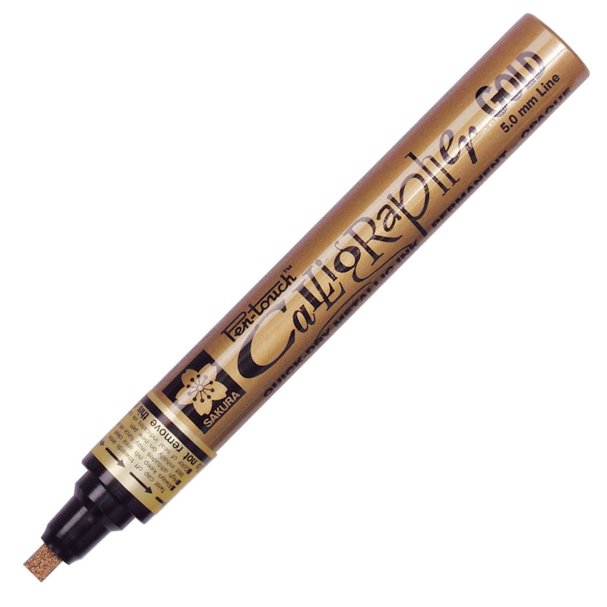 Sakura Pen-Touch Calligraphy Medium Point Marker, 5mm, Gold Metallic