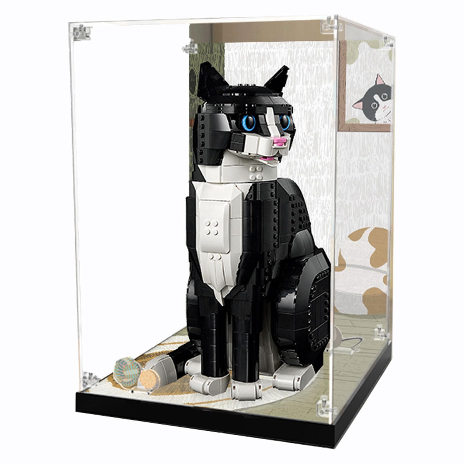 Protective Clear Acrylic Display Case for Lego Cat 21349, Not Include Models, Just Display Case