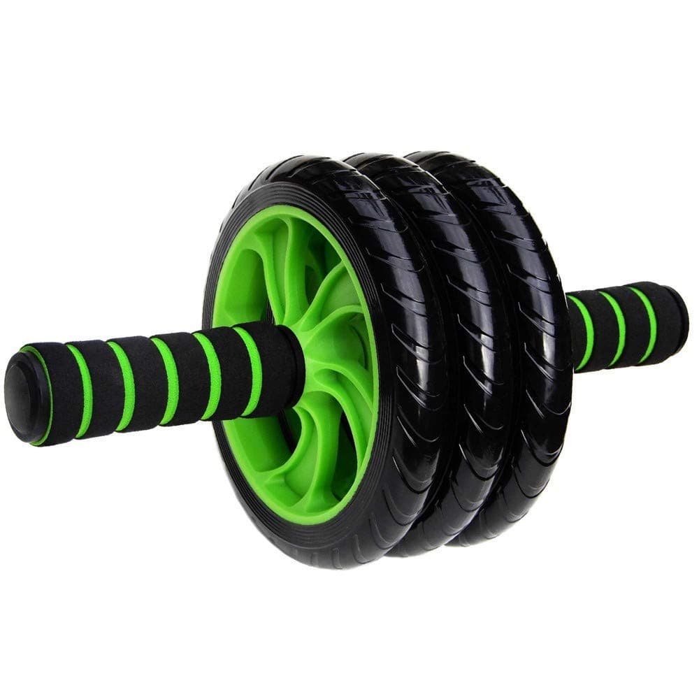 UNIQUE ICON Triple Wheel Roller Ab Exerciser Anti Skid Double Wheel Total Body AB Roller Exerciser for Abdominal Stomach Exercise Training Steel Handle for Unisex