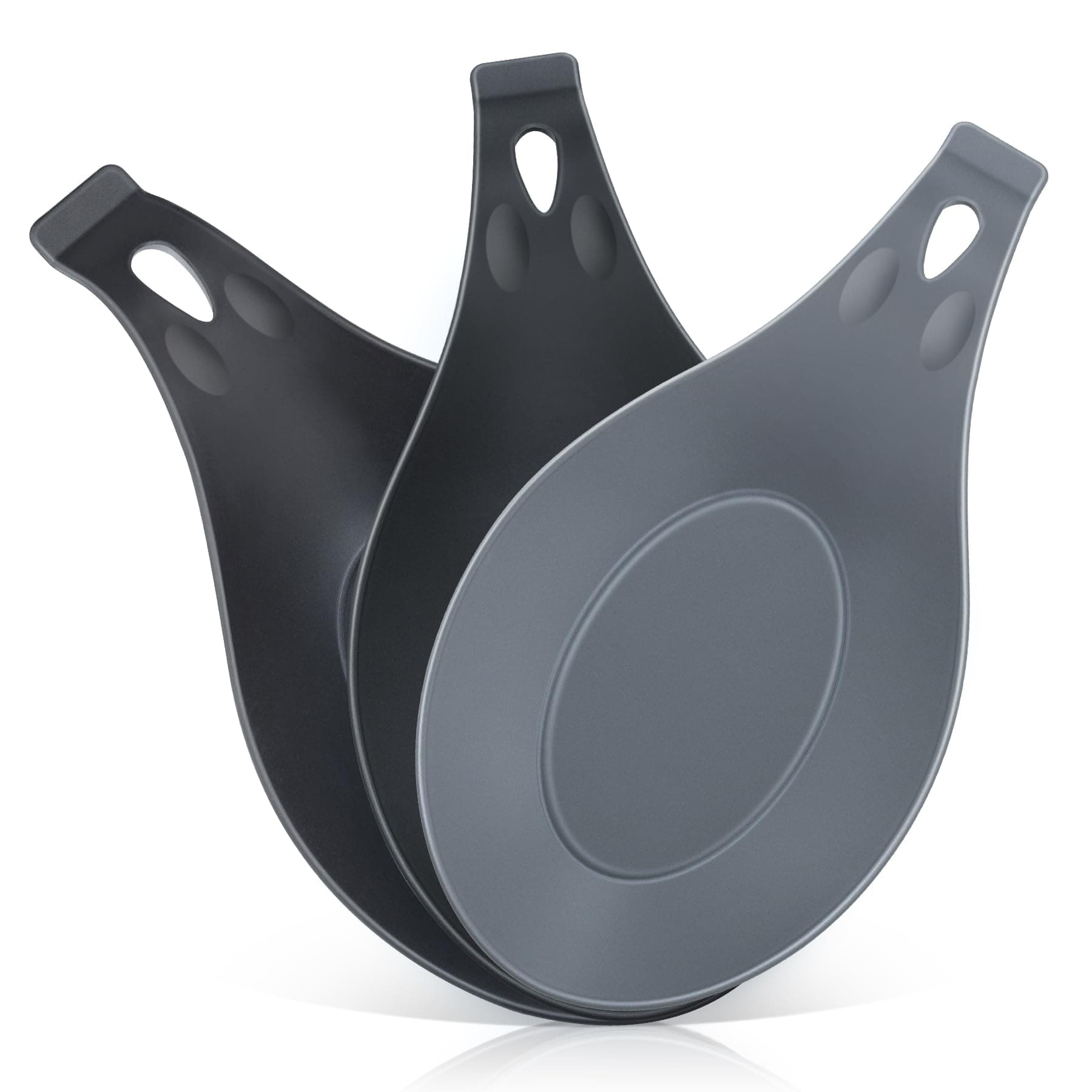 Silicone Spoon Rest for Stove Top, 3 Pack Large Silicone Spoon Holder for Kitchen Counter, Coffee Spoon Rest, Heat Resistant Cooking Spoon Holder Perfect Kitchen Gadgets,Ladles