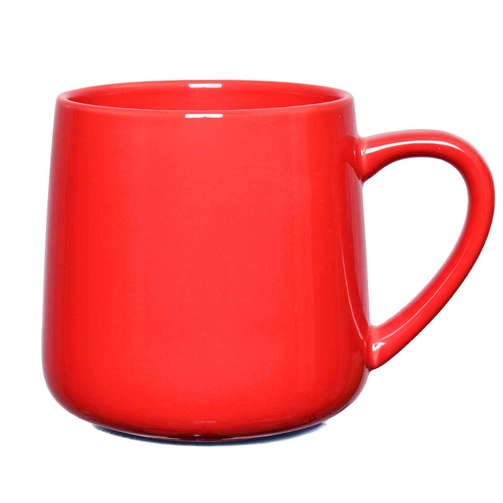 Bosmarlin Glossy Ceramic Coffee Mug, Tea Cup for Office and Home, 18 oz, Suitable for Dishwasher and Microwave(Red, 1)