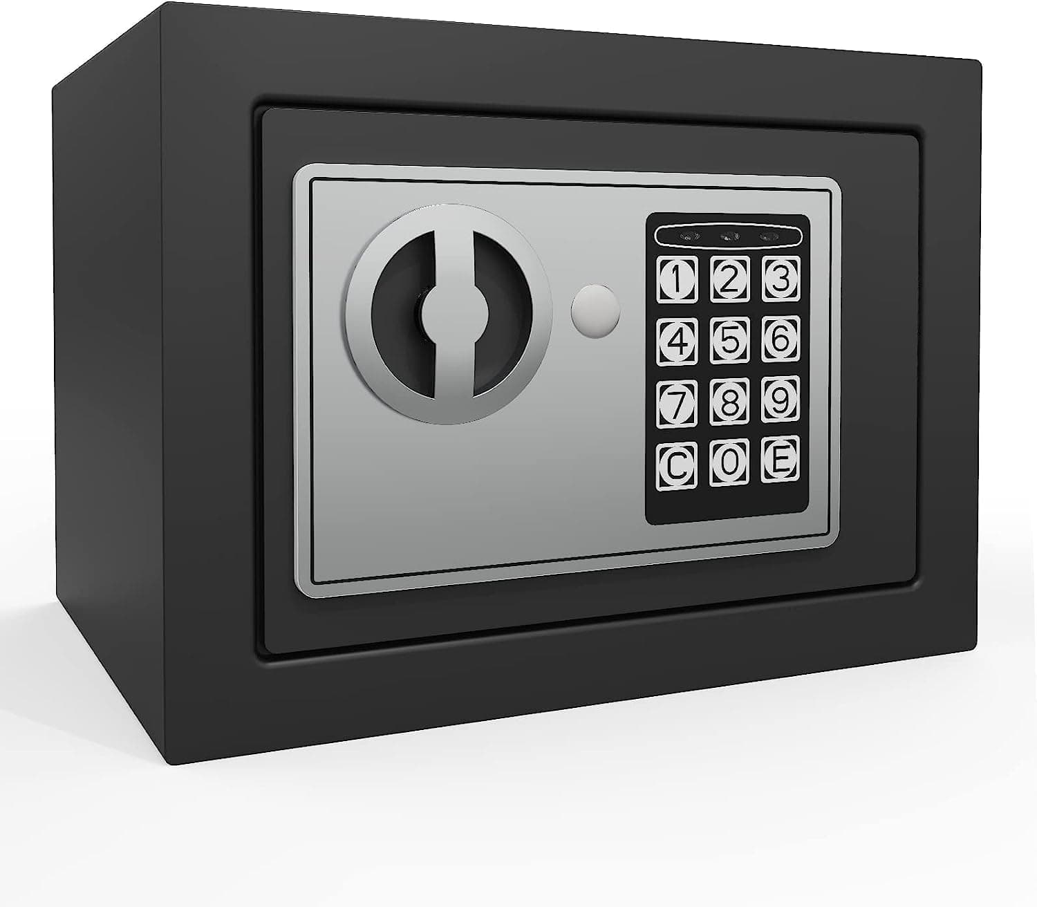 XaFaXa Security Home Safe Box,Digital Money Safe Box with Pass Code and Keys,Safety Box for Home Business Office Hotel Money Document Jewellery Passport Storage,23cm x 17cm x 17cm (Black-B17)