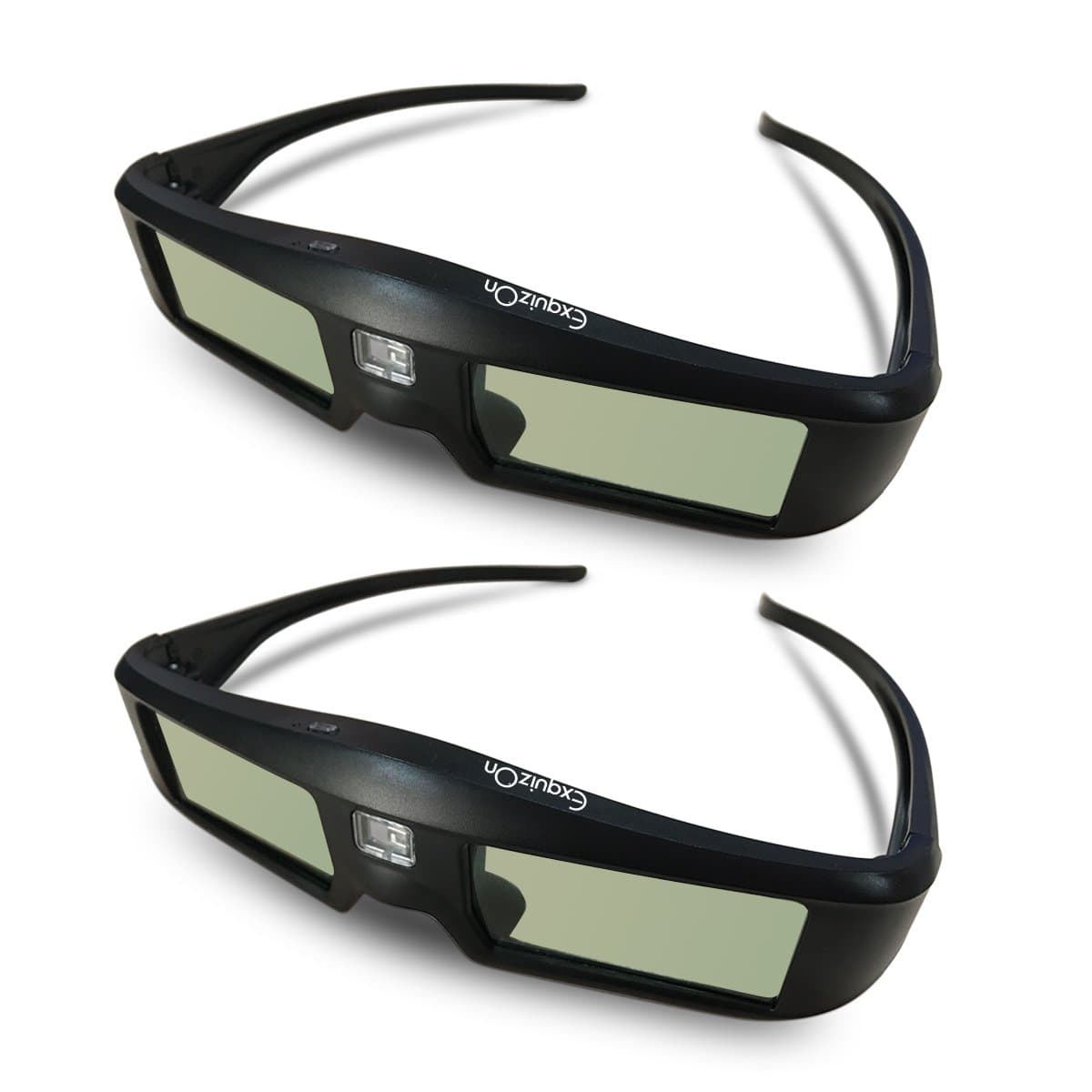 ExquizOn DLP Link 3D Active Shutter Glasses Compatible with 3D DLP Projectors BenQ, Optoma, Dell, Mitsubishi, Samsung, Acer, Vivitek, NEC, Sharp, ViewSonic & Endle