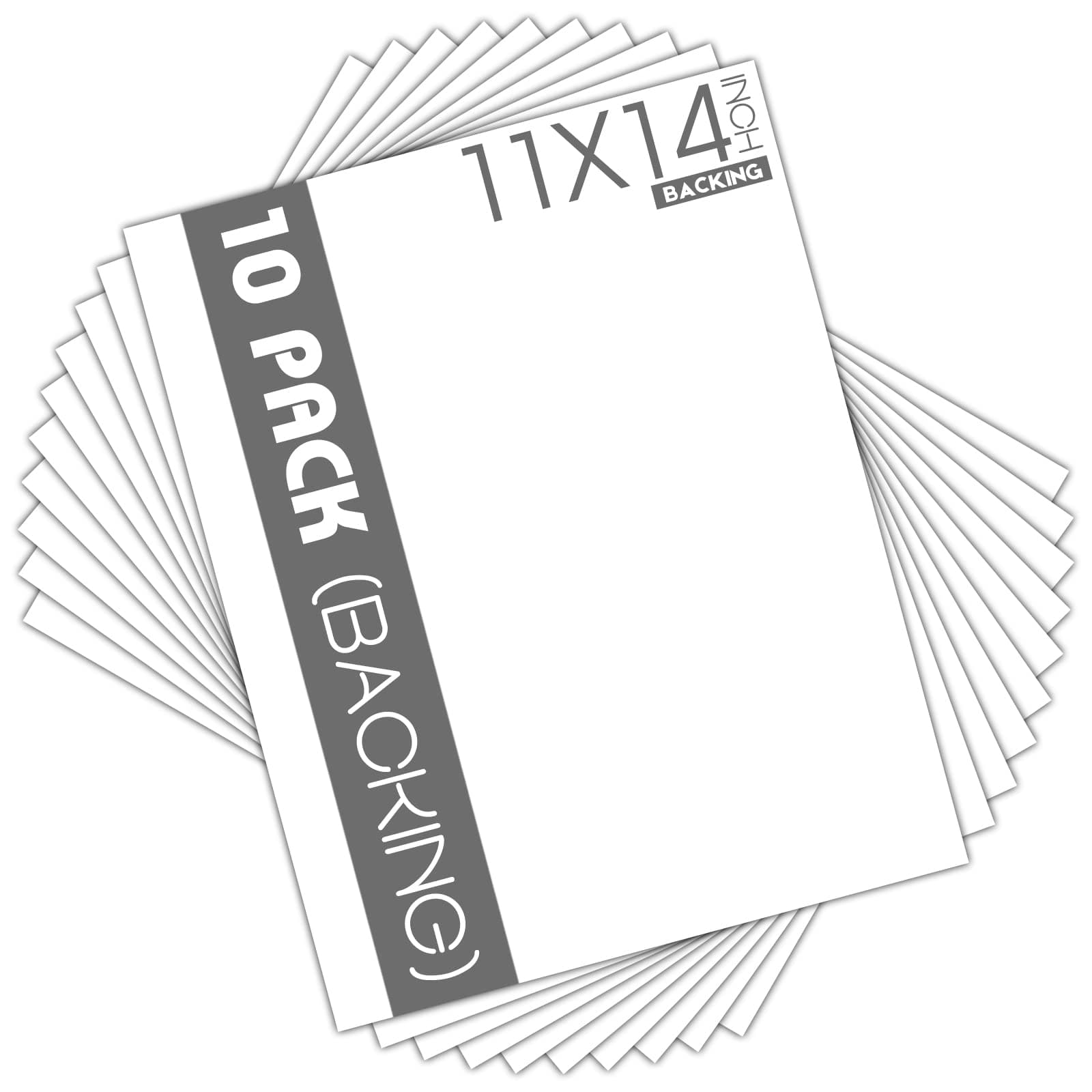 Mat Board Center, 10 Pack 11x14 White Backing Boards, Cardboard for Arts, Prints, Frames, Photos and More