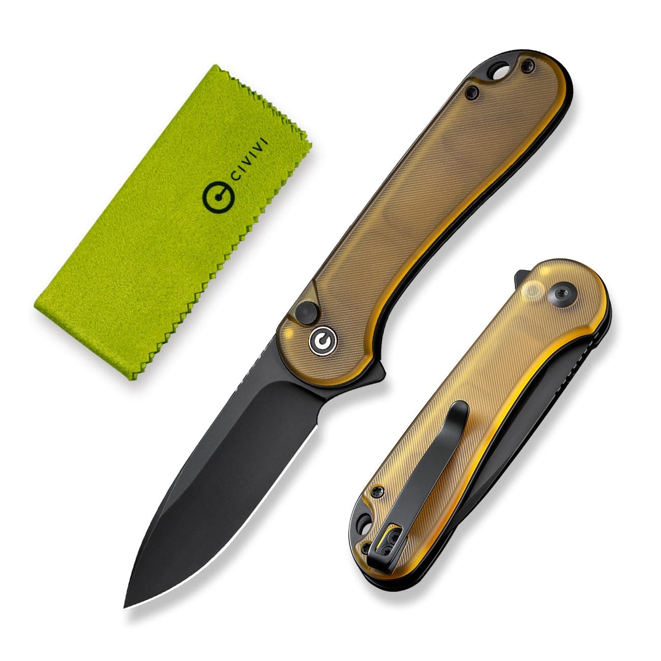 CIVIVI Elementum II Pocket Knife, Utility Knife with 2.96" Nitro-V Blade Ultem Handle for Camping Fishing Hunting C18062P-8
