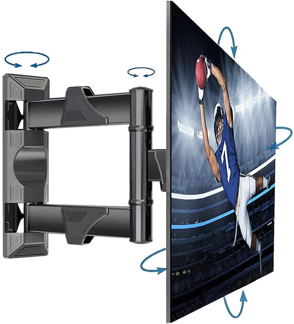 Full Motion TV Wall Mount for Most 32-55 Inch Computer Monitors and TVs，Adjustable Tilting, Rotating.Weight up to 60lbs (32" to 55")