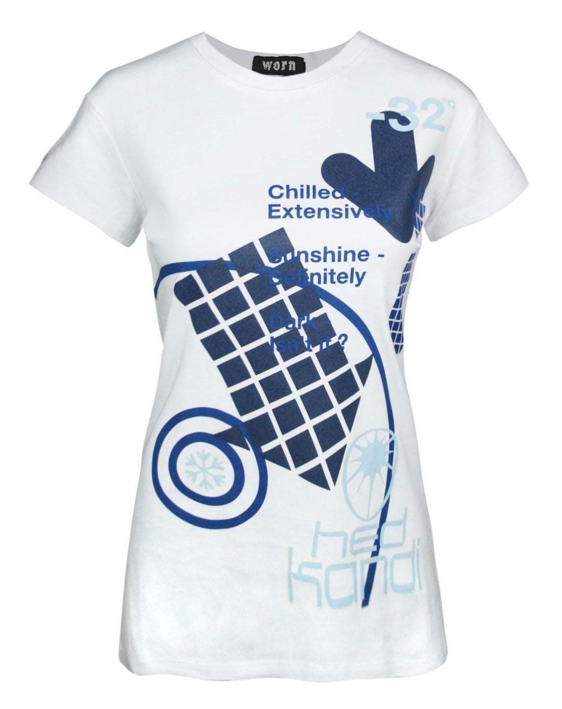 Worn Hed Kandi Women's White T-Shirt