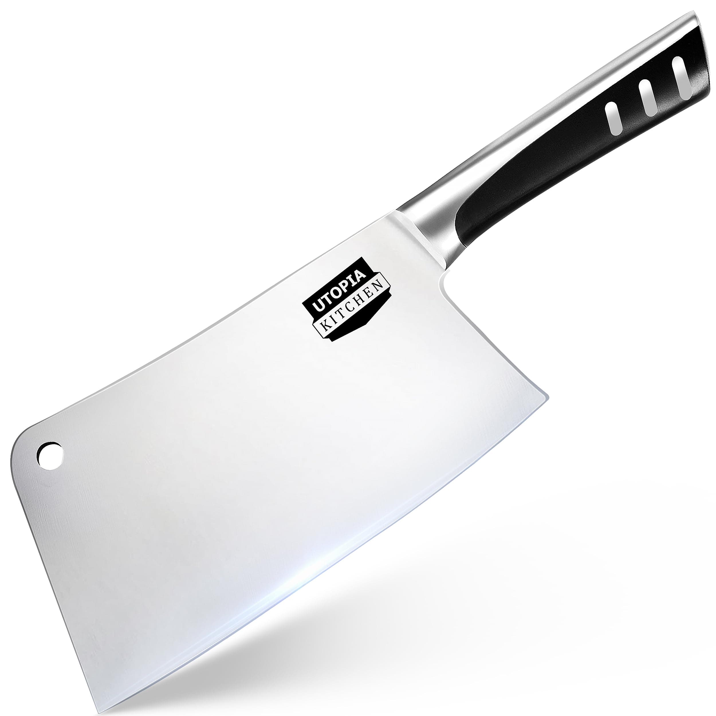 Utopia Kitchen 7 inch Cleaver Knife Stainless Steel Chef Butcher Knives for Meat, Vegetable Multipurpose Kitchen Chef Knife Chopping Bone