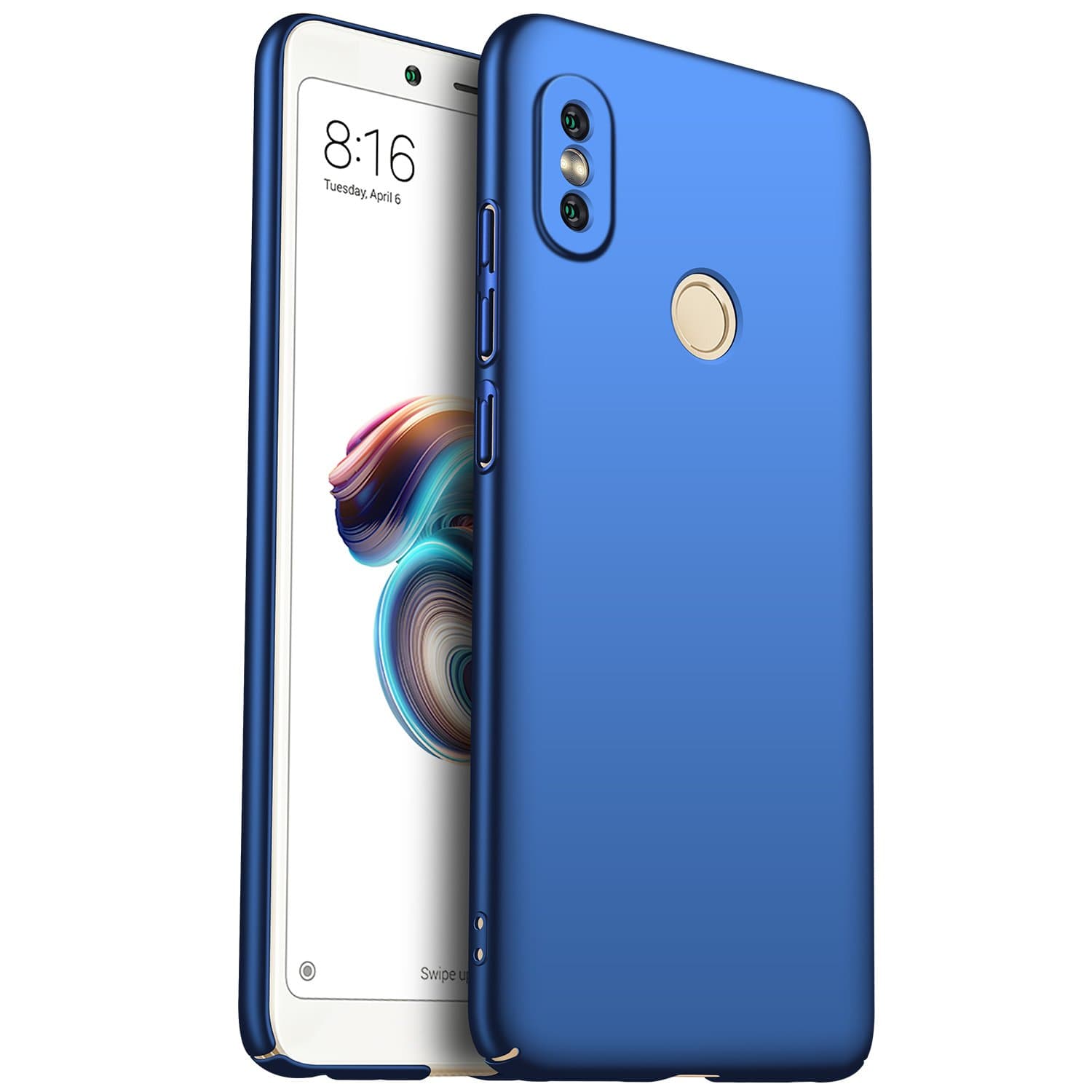 Xiaomi Mi Max 3 (6.9") Case, TenYll [Ultra slim] and Rubberized Hard PC protective Phone Case for Xiaomi Mi Max 3 (6.9") Cover -Blue